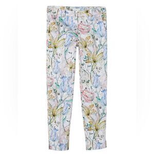 H&M Floral Print Ankle Length Stretch Pants(Size 8)